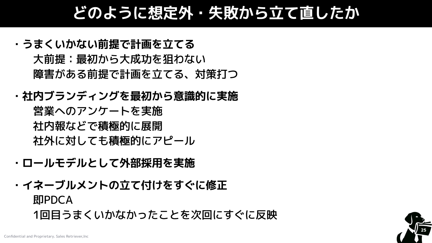 想定外・失敗から立て直すための改善策