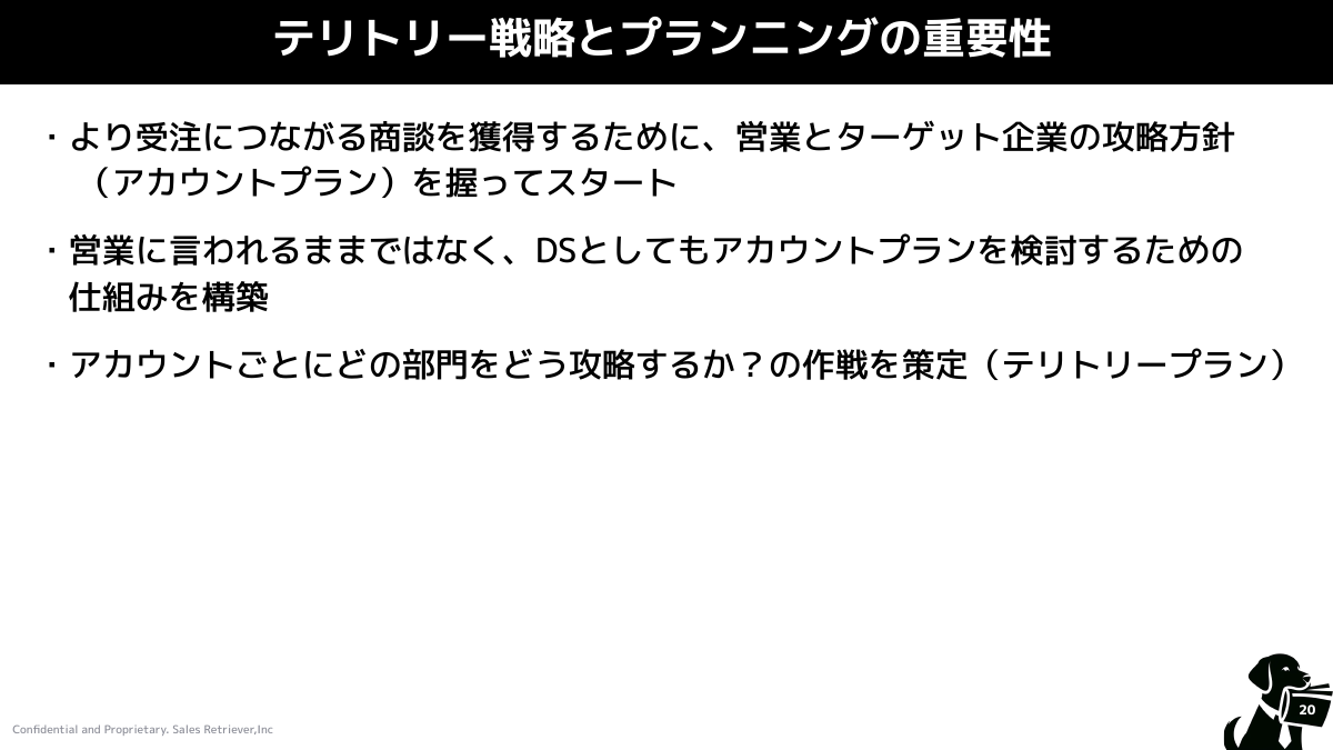 テリトリー戦略とプランニングの重要性